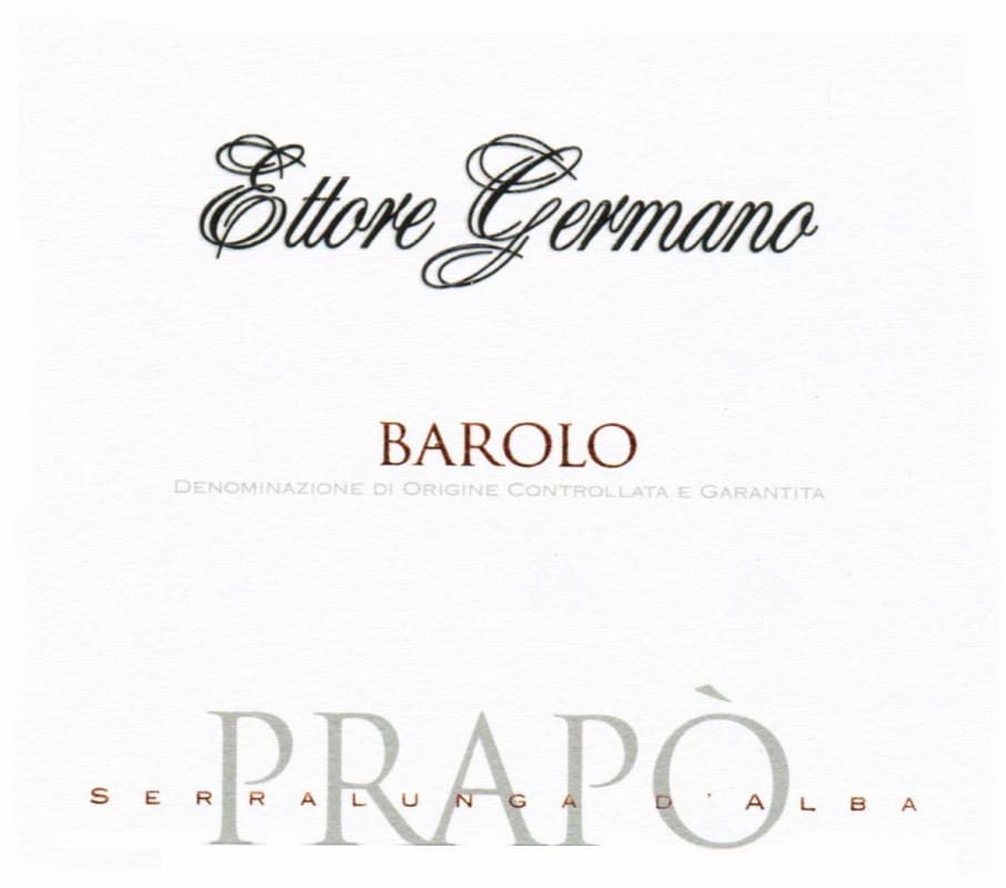 Ettore Germano Barolo Prapo 2008 Front Label