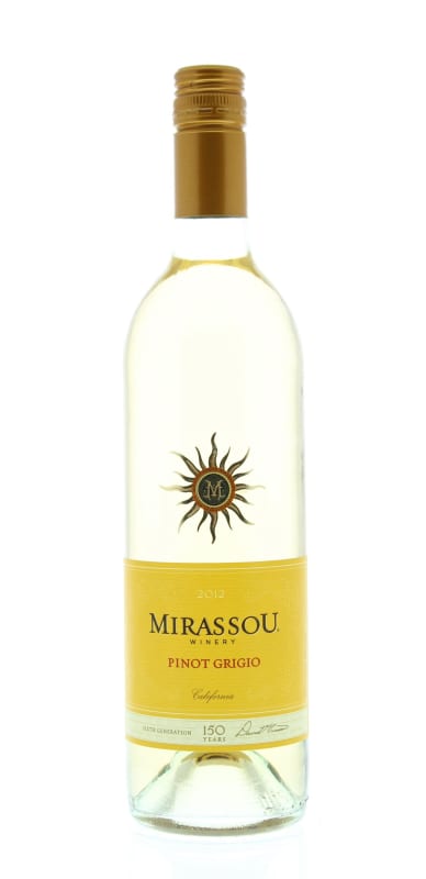 Mirassou Pinot Grigio 2012 Front Bottle Shot