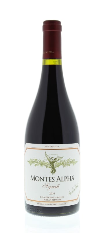 Montes Alpha Series Syrah 2010 Front Bottle Shot