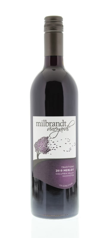 Milbrandt Traditions Merlot 2010 Front Bottle Shot