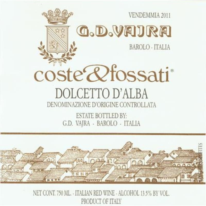 G.D. Vajra Dolcetto d'Alba 2011 Front Label