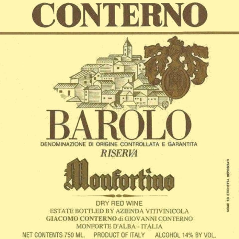 Giacomo Conterno Monfortino Barolo Riserva 1979 Front Label