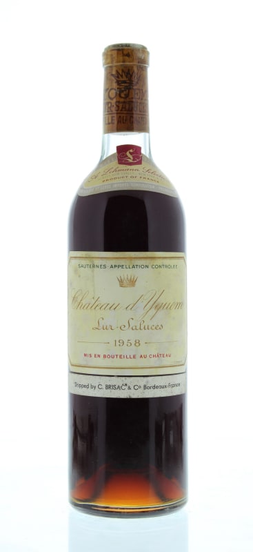 Chateau d'Yquem Sauternes 1958 Front Bottle Shot