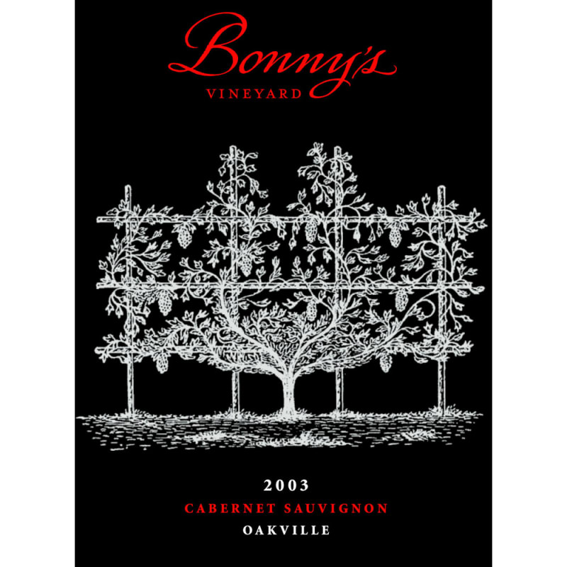 Meyer Family Cellars Bonny's Vineyard Cabernet Sauvignon 2003 Front Label