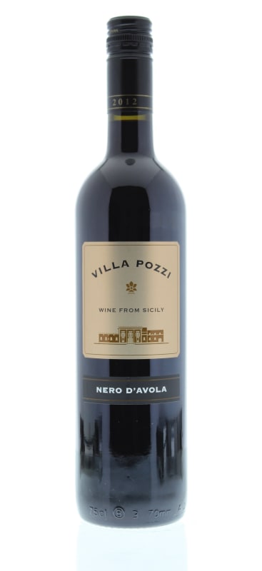 Villa Pozzi Nero d'Avola 2012 Front Bottle Shot
