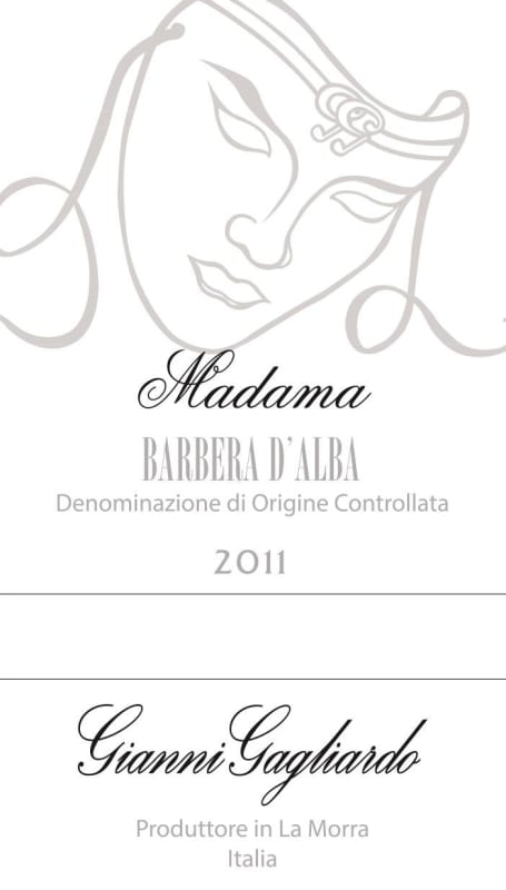 Gianni Gagliardo Madama Barbera d'Alba 2011 Front Label
