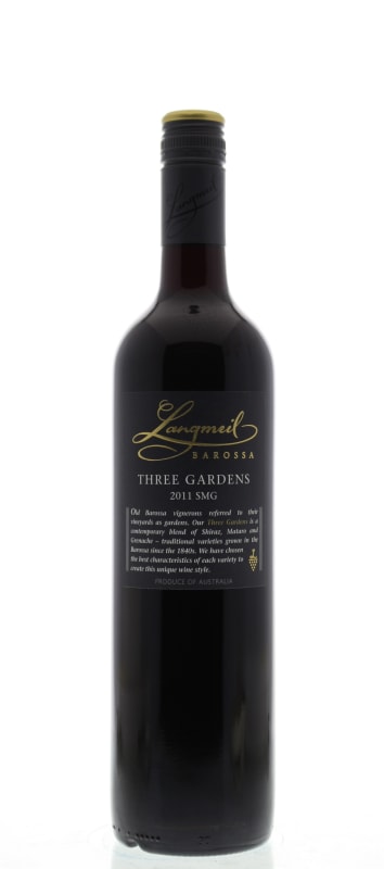 Langmeil Three Gardens SMG 2011 Front Bottle Shot