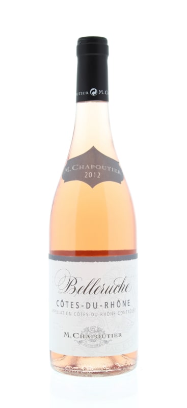 M. Chapoutier Belleruche Cotes-du-Rhone Rose 2012 Front Bottle Shot
