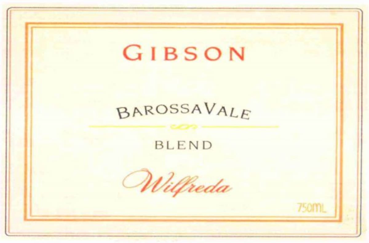 Gibson Barossavale Wines Wilfreda 2014 Front Label