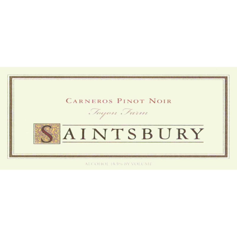 Saintsbury Toyon Pinot Noir 2009 Front Label
