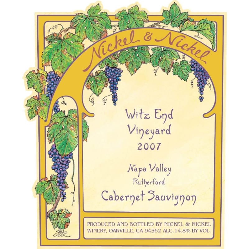 Nickel & Nickel Witz End Vineyard Cabernet Sauvignon 2007 Front Label