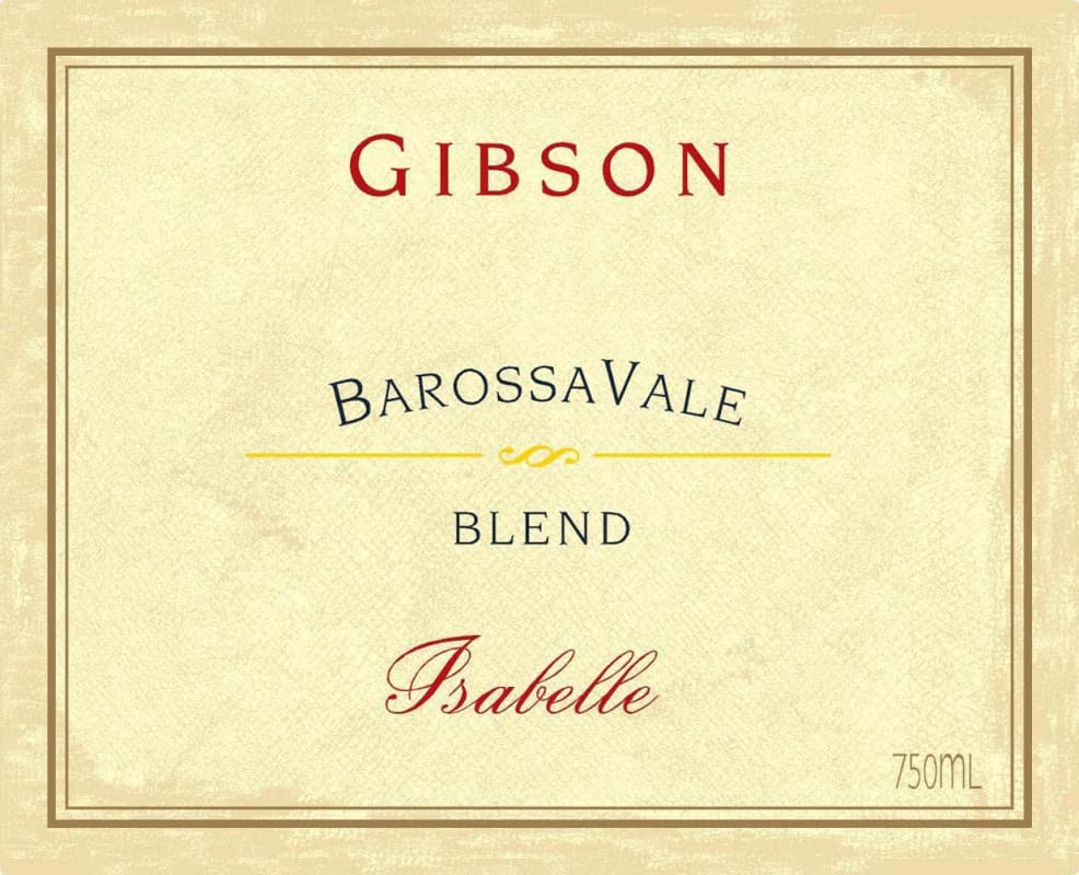 Gibson Isabelle Blend 2009 Front Label