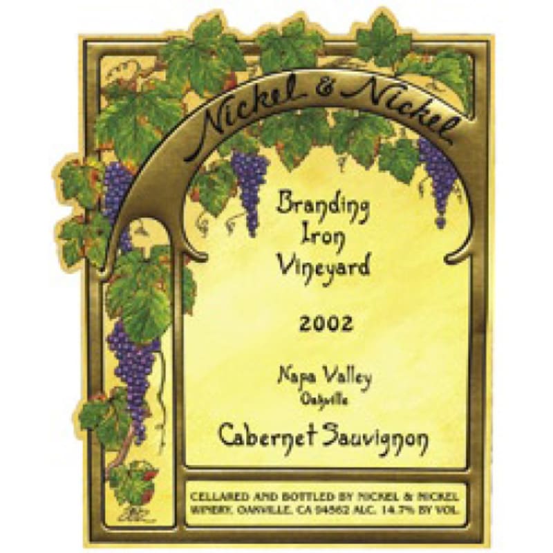 Nickel & Nickel Branding Iron Cabernet Sauvignon 2002 Front Label