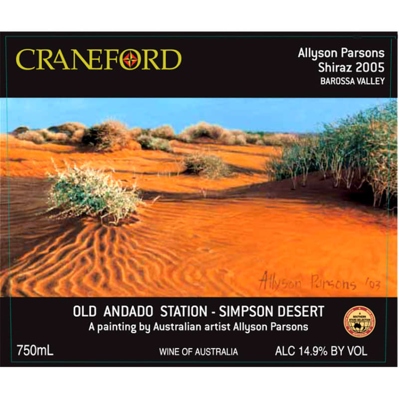 Craneford Alysson Parsons Shiraz 2005 Front Label