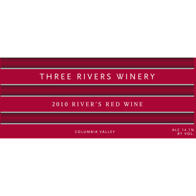 Three Rivers River's Red Blend 2010 Front Label