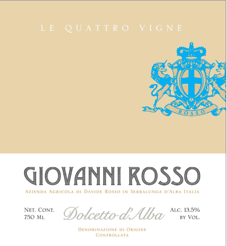 Giovanni Rosso Dolcetto d'Alba 2011 Front Label