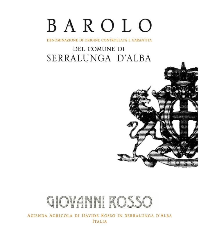 Giovanni Rosso Barolo del Comune di Serralunga d'Alba 2011 Front Label