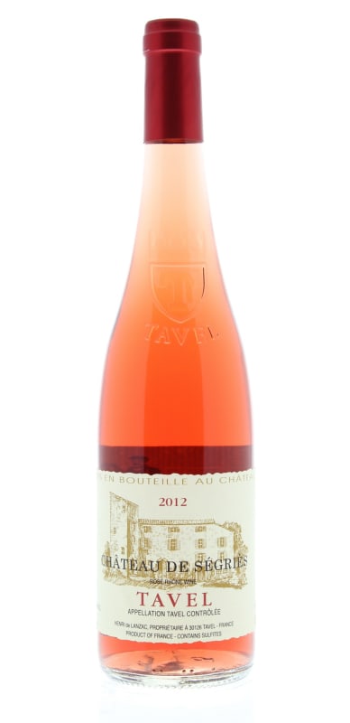 Chateau de Segries Tavel Rose 2012 Front Bottle Shot