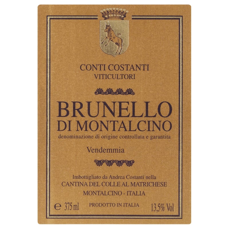 Conti Costanti Brunello di Montalcino 2007 Front Label