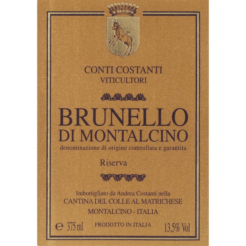 Conti Costanti Brunello di Montalcino Riserva 2006 Front Label
