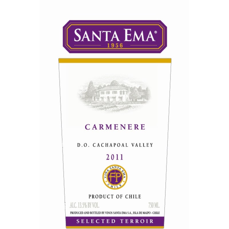 Santa Ema Select Terroir Carmenere 2011 Front Label