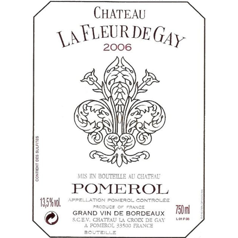 Chateau La Fleur de Gay 2006 Front Label