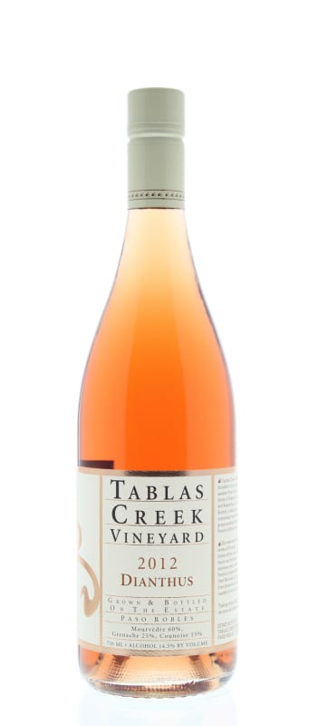 Tablas Creek Dianthus Rose 2012 Front Bottle Shot