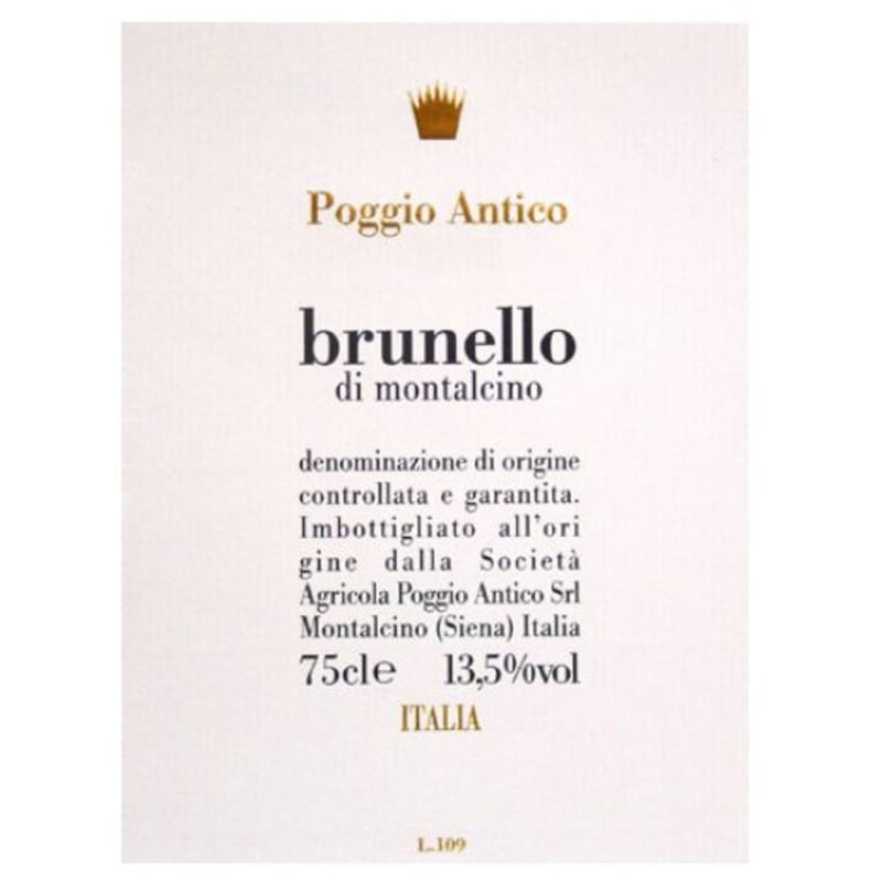Poggio Antico Brunello di Montalcino 2008 Front Label