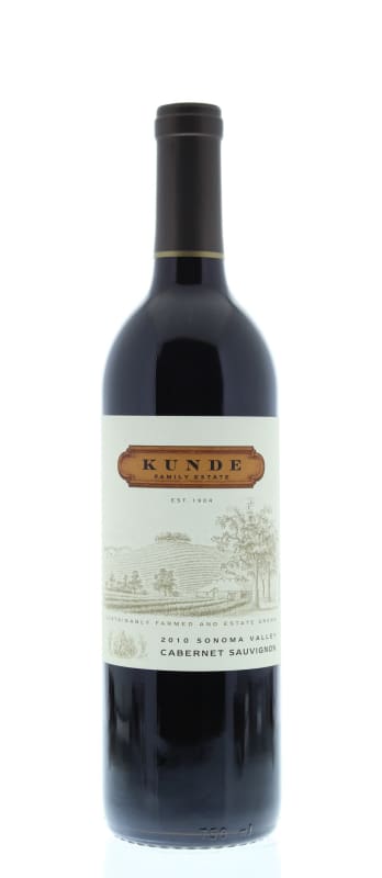 Kunde Cabernet Sauvignon 2010 Front Bottle Shot