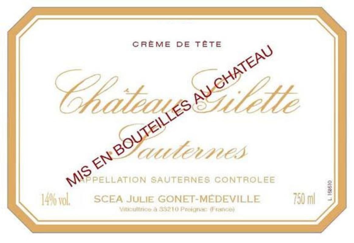Chateau Gilette Creme de Tete Sauternes 1982 Front Label