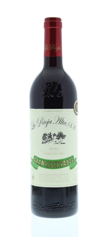 La Rioja Alta Gran Reserva 904 Seleccion Especial Tinto 2001 Front Bottle Shot