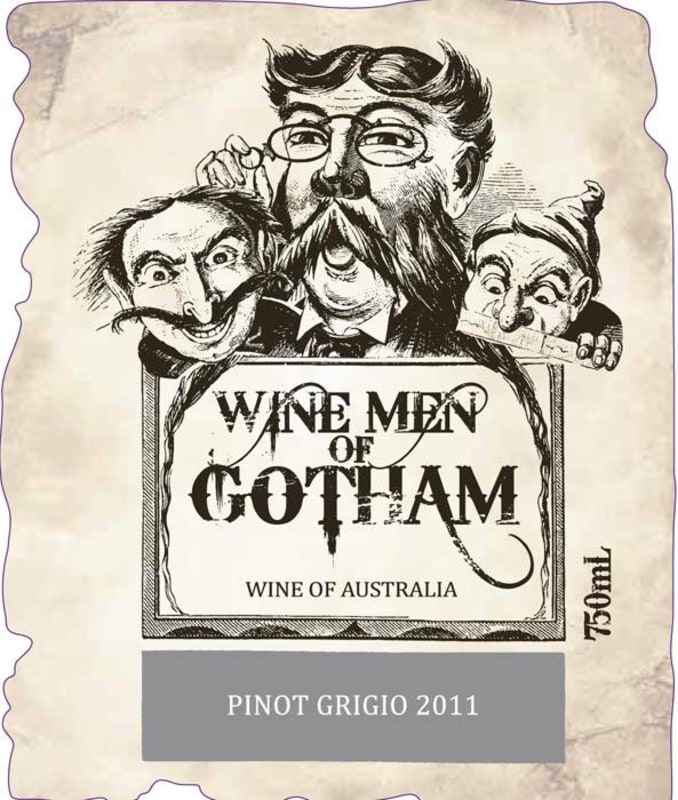 Gotham Wine Men of Gotham Pinot Grigio 2011 Front Label