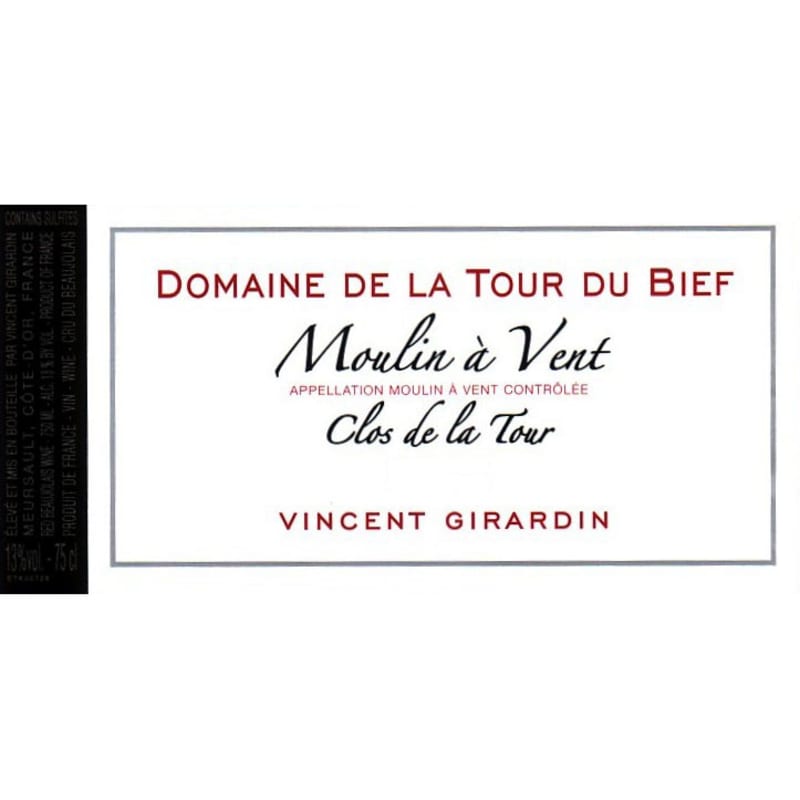 Vincent Girardin Moulin-a-Vent Domaine de la Tour du Bief 2011 Front Label