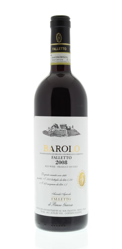 Bruno Giacosa Barolo Falletto 2008 Front Bottle Shot