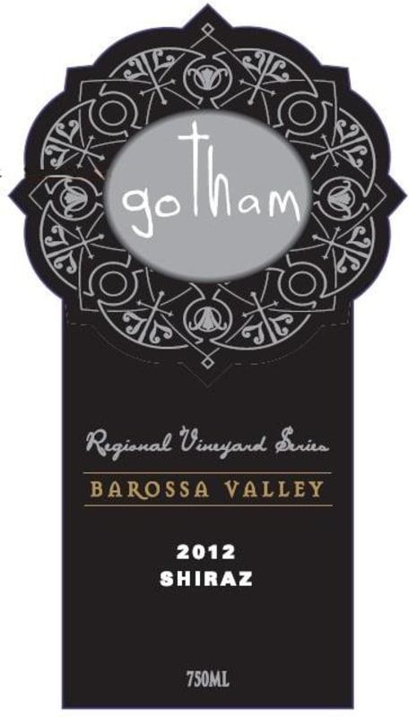 Gotham Barossa Valley Shiraz 2012 Front Label