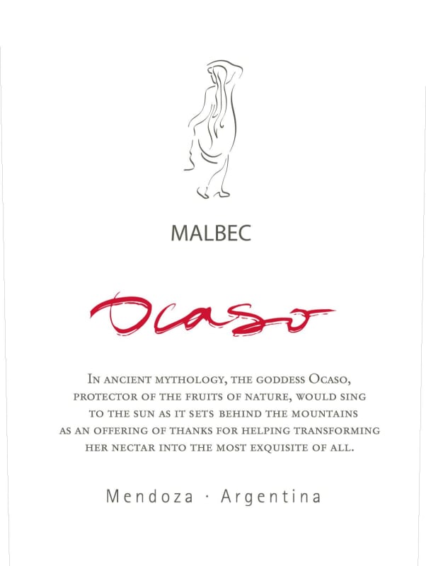 Gouguenheim Ocaso Malbec 2015 Front Label