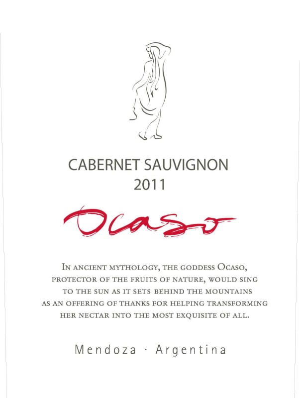 Gouguenheim Ocaso Cabernet Sauvignon 2011 Front Label