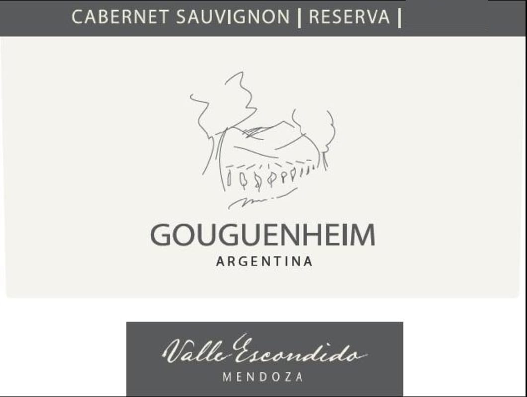 Gouguenheim Valle Escondido Reserva Cabernet Sauvignon 2010 Front Label