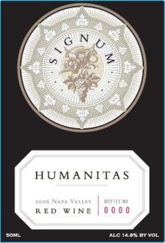 Humanitas Signum Red 2006 Front Label