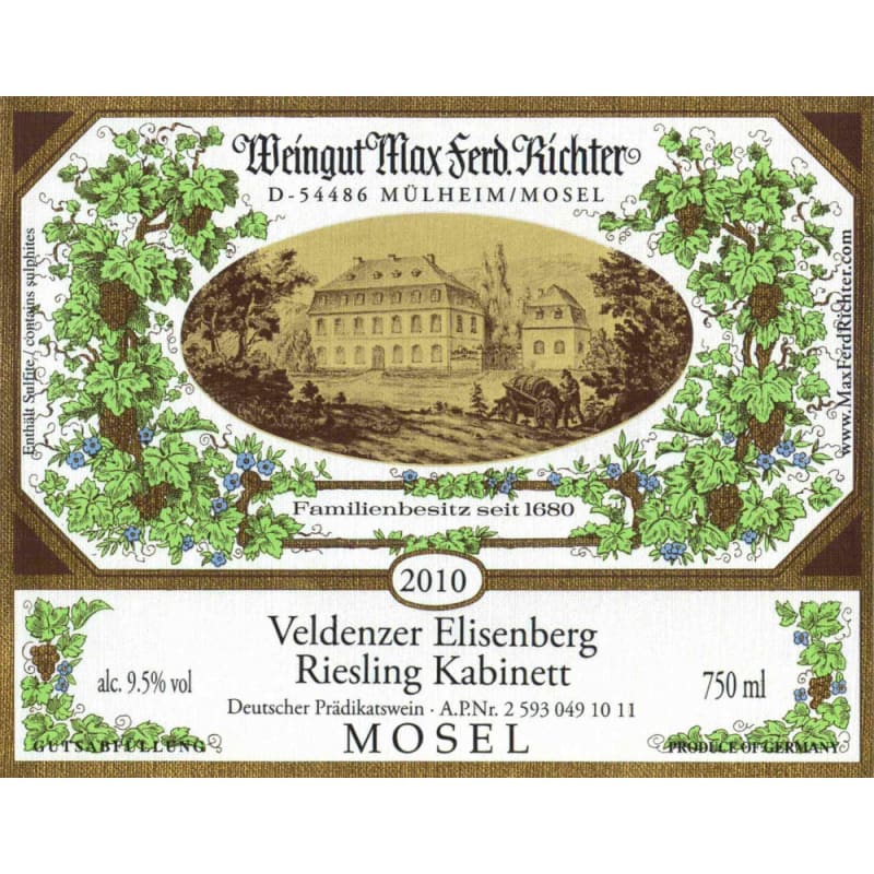 Richter Veldenzer Elisenberg Kabinett 2010 Front Label