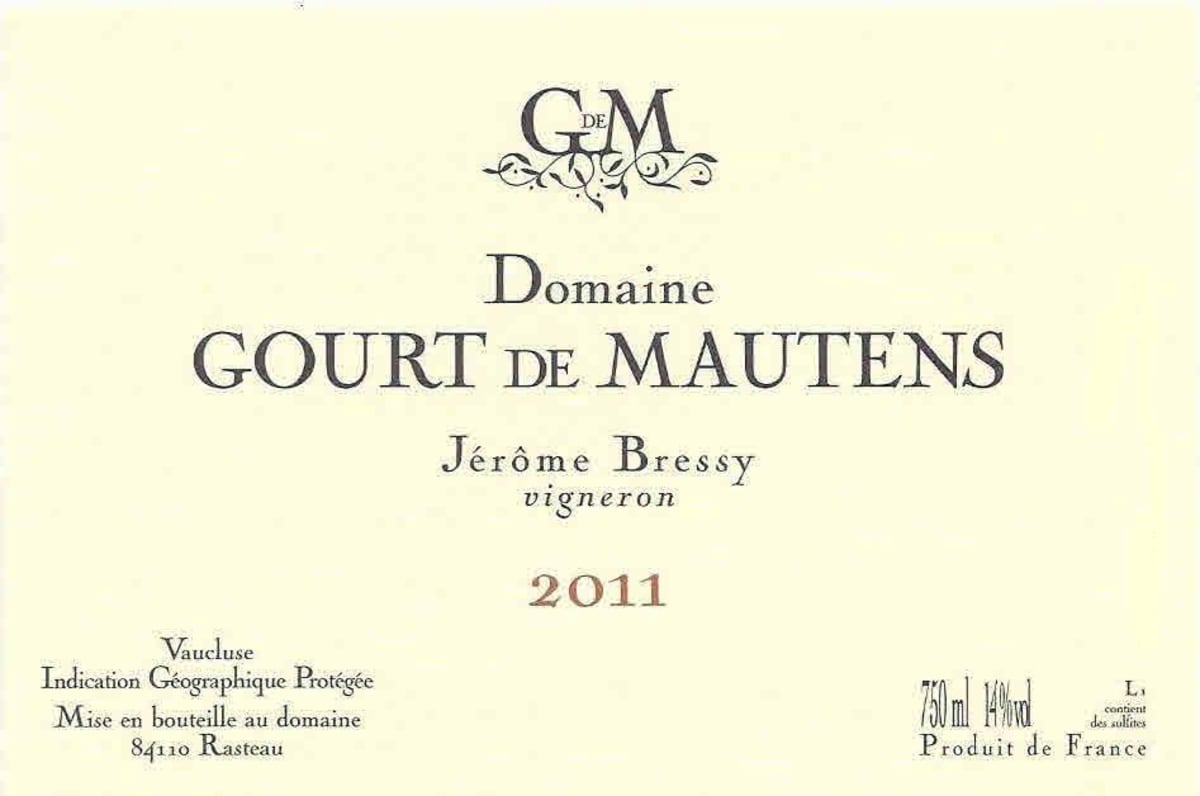 Domaine Gourt de Mautens Jerome Bressy Blanc 2011 Front Label