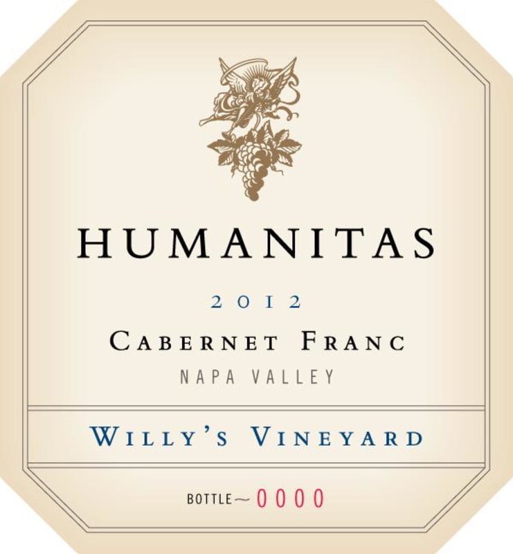 Humanitas Willy's Vineyard Cabernet Franc 2012 Front Label