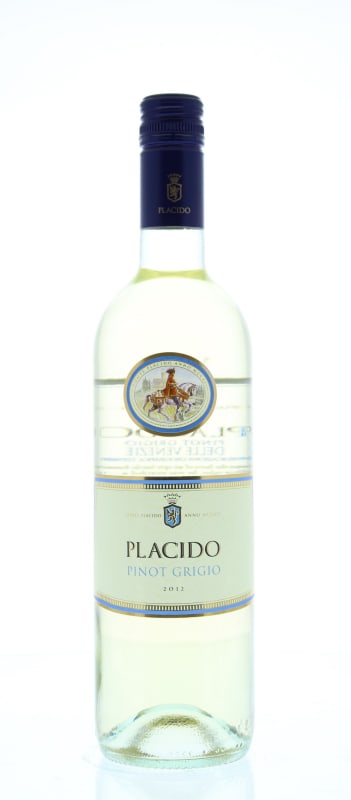 Placido Pinot Grigio 2012 Front Bottle Shot