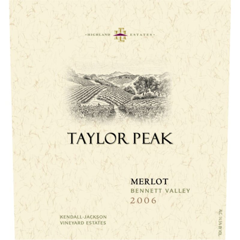 Kendall-Jackson Highland Estates Taylor Peak Merlot 2006 Front Label