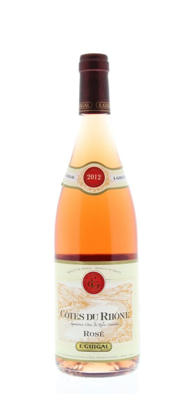 E. Guigal Cotes du Rhone Rose 2012 Front Bottle Shot