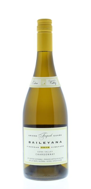 Baileyana Firepeak Chardonnay 2010 Front Bottle Shot