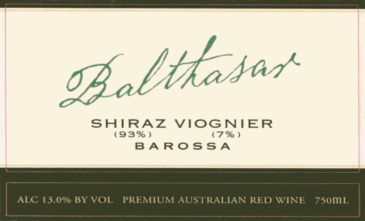 Grant Burge Balthasar Shiraz Viognier 2009 Front Label