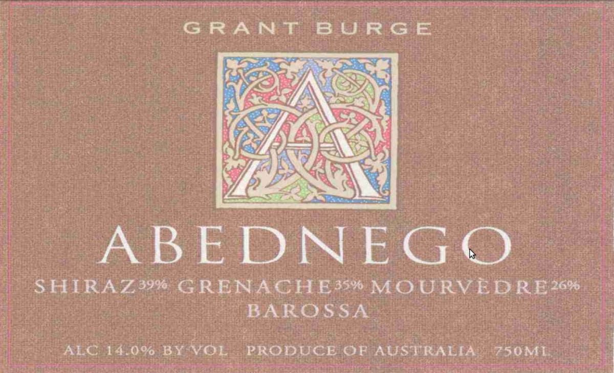 Grant Burge Abednego Shiraz Mourvedre Grenache 2003 Front Label