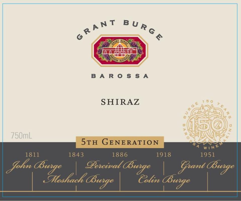 Grant Burge 5th Generation Shiraz 2014 Front Label