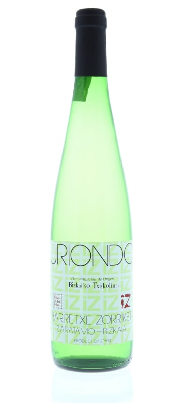 Uriondo Txakoli Bizkaiko Txakolina 2012 Front Bottle Shot